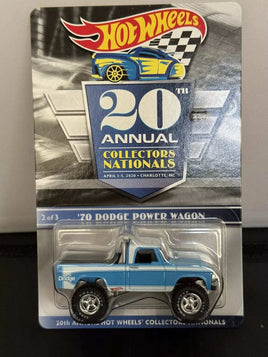 2020 Hot Wheels 20th Nationals Convention BLUE 70 DODGE POWER WAGON