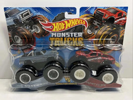 2022 HOT WHEELS MONSTER TRUCKS DOUBLES SILVERADO vs RAPTOR F150