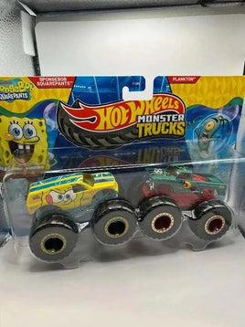 Hot Wheels Monster Trucks Spongebob Squarepants vs Plankton - 2 Pack