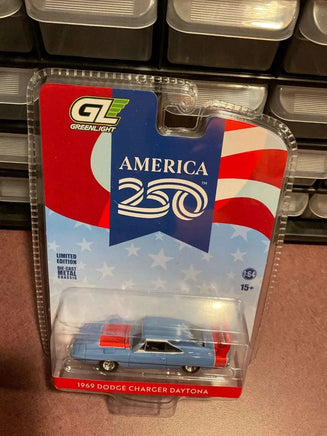 Greenlight Anniversary Collection Series 18 – America 250 Edition – 1969 Dodge Charger Daytona Now Then & Forever Collectibles