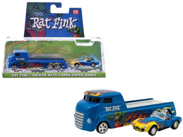 Acme 1:64 Rat Fink Hauler and Cobra Super Snake – SC64006/BLUE Now Then & Forever Collectibles