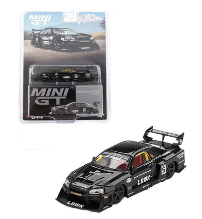 MINIGT Nissan LB-ER34 スーパーシルエット Black BL MINI GT 1/64 Nissan LB-ER34 Super Silhouette Skyline Black