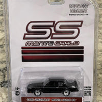 Greenlight 1985 Chevy Monte Carlo SS Black 1/64 Midwest Diecast Exclusive