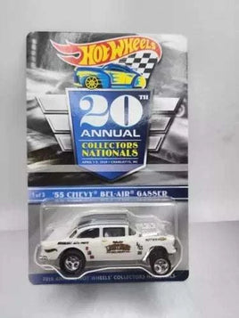 HOT WHEELS 20TH CONVENTION WHITE '55 CHEVY BEL AIR GASSER