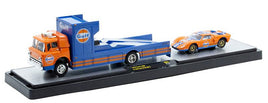 M2 Auto-Haulers Release 94 - 1970 Ford F-950 in Orange and Blue and 1966 Ford GT MK2 in Orange and Blue