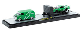 M2 Auto-Haulers Release 94 - 1971 Chevrolet Van G10 in Green and 1985 Chevrolet Camaro IROC-Z in Green