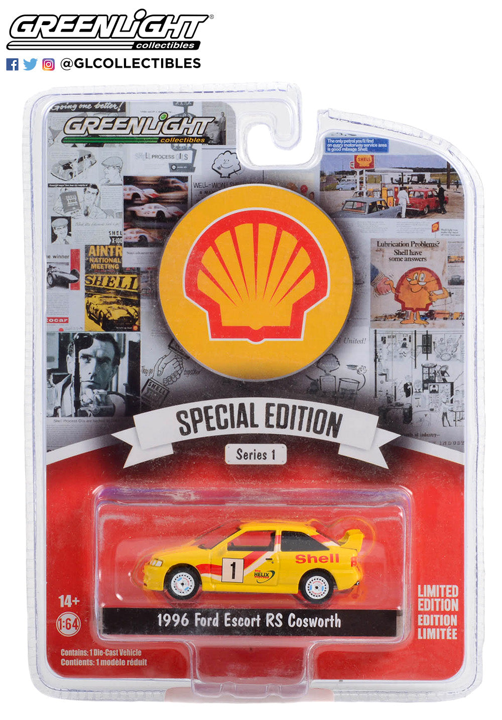 Shell Oil Special Edition Series 1 - 1996 Ford Escort RS Cosworth #1 Shell Helix