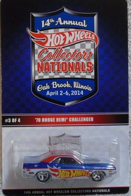 2014 HOT WHEELS 14TH ANNUAL COLLECTORS NATIONALS 70 DODGE HEMI CHALLENGER
