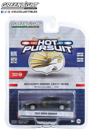 Greenlight 1/64 Hot Pursuit Series 42,2020 Dodge Charger Mississippi Safety