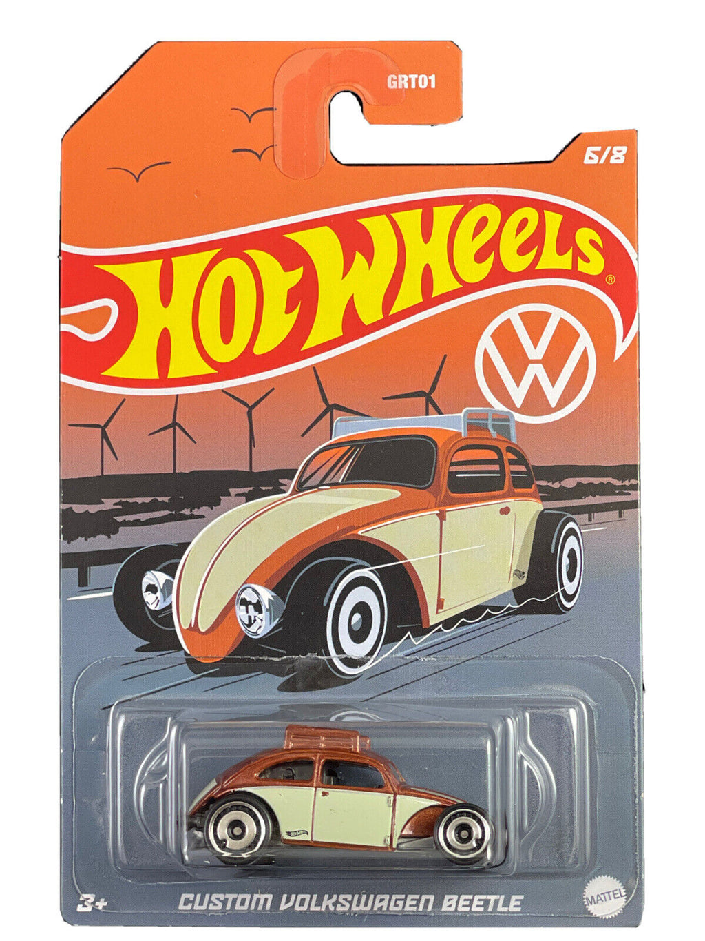 Hot Wheels 2022 HW Volkswagen Series 6/8 Brown Custom Volkswagen Beetle
