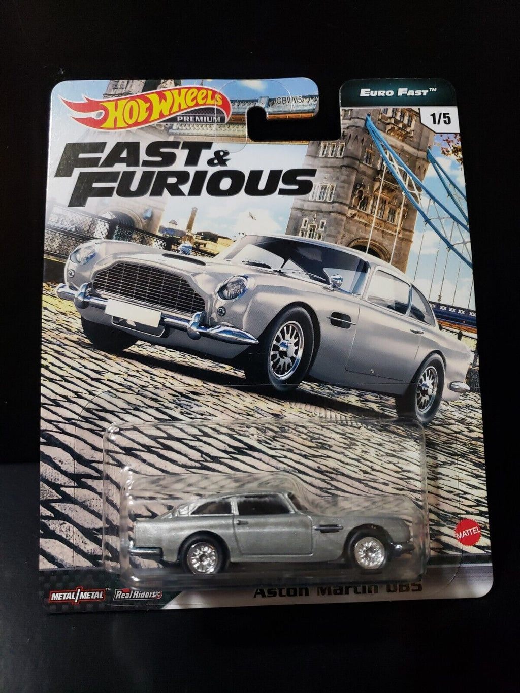 Hot Wheels Fast & Furious Aston Martin DB5 Euro Fast 1/5 Real Riders James Bond